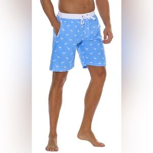 NWT. Size 28.  Men's Swim Trunks Water Sport Printed Lightweight Quick Dry